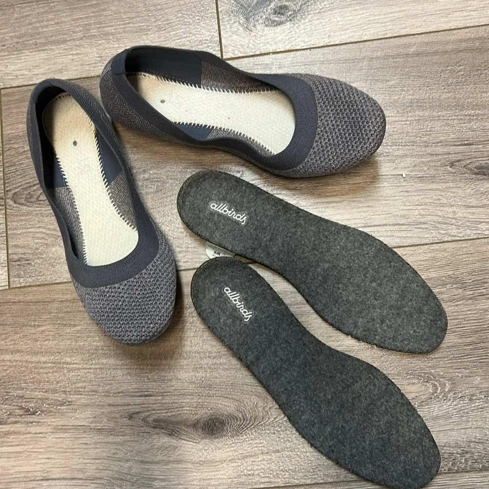 RARE Allbirds Tree Breezer Flats Seashell Gray Size 9 women - Picture 11 of 17